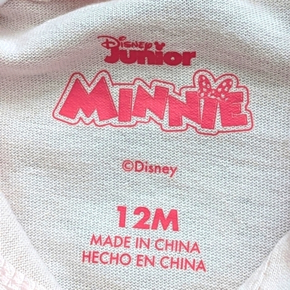 Disney Kids (12 Months) Pink Glitter Minnie Mouse Tennis T-Shirt/Polo Shirt - Picture 7 of 16